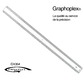 GRAPHOPLEX Ruler: transparent 50 cm; 4 mm thick; 2 bevelled & white opaque edges