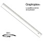 GRAPHOPLEX Ruler: transparent 40 cm; 4 mm thick with 1 bevelled edge