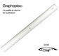 GRAPHOPLEX Ruler: transparent 40 cm; 4 mm thick with 2 bevelled edges