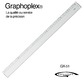 GRAPHOPLEX Ruler: transparent 50 cm; 4 mm thick with 1 bevelled edge