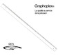 GRAPHOPLEX Ruler: transparent 75 cm; 4 mm thick with 1 bevelled edge