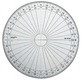 Protractor full circle- graduated in degrees 15 cm diameter