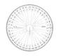 Protractor full circle- graduated in grades 15 cm diameter