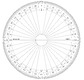 Rapporteur cercle entier - degrés Ø 20 cm