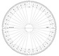 Protractor full circle- graduated in degrees 20 cm diameter