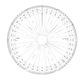 Protractor full circle- graduated in grades 20 cm diameter