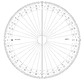 Rapporteur cercle entier - degrés Ø 25 cm