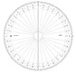 Protractor full circle- graduated in degrees 25 cm diameter