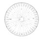 Protractor full circle- graduated in grades 25 cm diameter