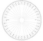 Protractor full circle- graduated in degrees 30 cm diameter