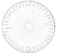 Protractor full circle- graduated in grades 30 cm diameter