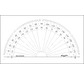 Protractor 1/2 cercle- graduated in degrees - 10 cm diam