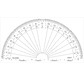 Protractor 1/2 cercle- graduated in degrees - 20 cm diam