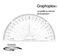 Protractor 1/2 cercle- graduated in grades - 20 cm diameter