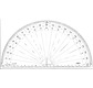 Protractor 1/2 cercle- graduated in grades - 25 cm diameter