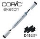 COPIC SKETCH -  358 colours - COPIC SKETCH C10 Cool Gray No.10