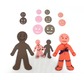 Set of 20 assorted colours foam figure S